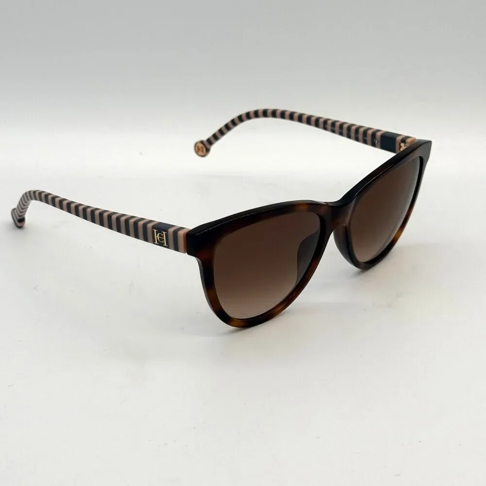Carolina Herrera Women's Sunglasses, SHE892K Col. 0752 Brown Tortoise, 56-17-140
